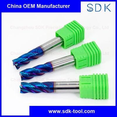 High Performance Four Flute Solid Carbide Square Cutting Tools for Hardened Steels