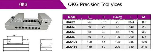 China Manufacture Qkg25 Precision Milling Machine Tool Vise