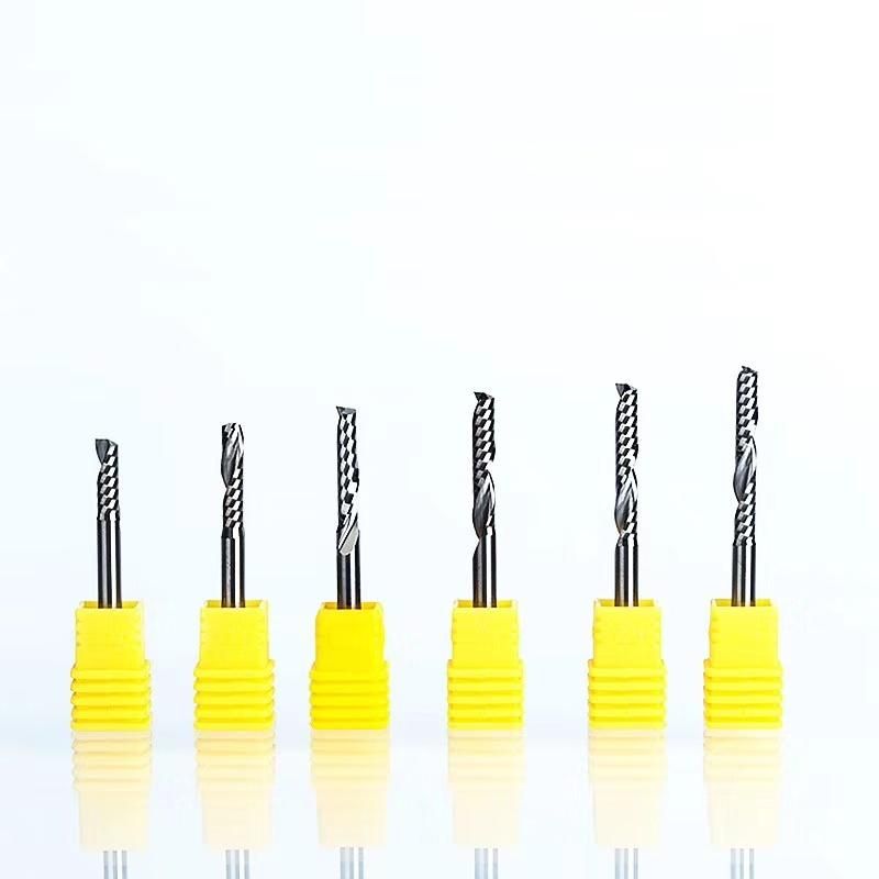 Carbide Material Wood Bit Single Flute Carbide Spiral End Mill