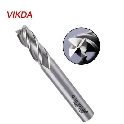Vikda Rapid Steel Four Eadge End Mill Bit CNC Cutting Tools