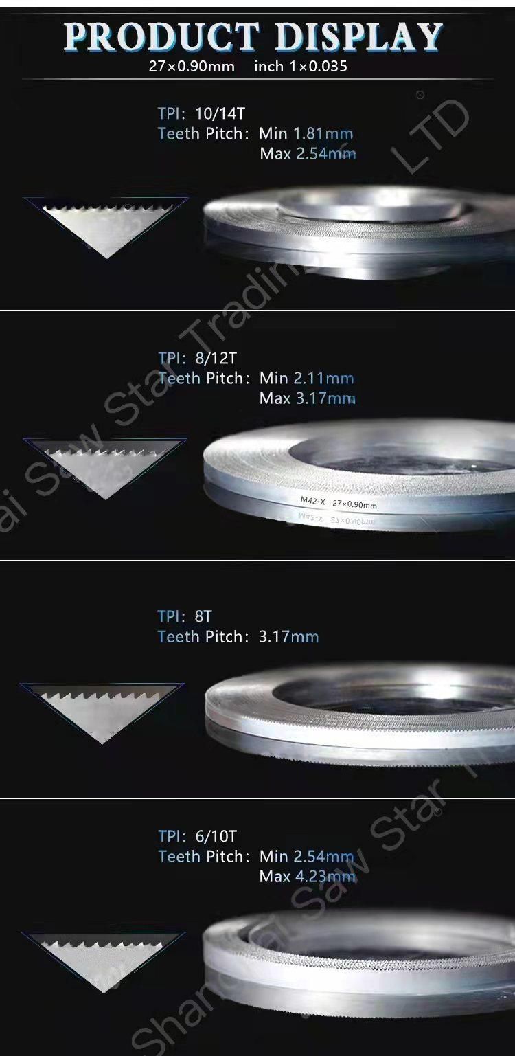 34*1.1*3900*2/3 Bimetal Band Saw Blade with The Best Cutting Effect