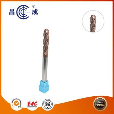 Coated Tin Tungsten Carbide R Angle Ball Nose End Mill