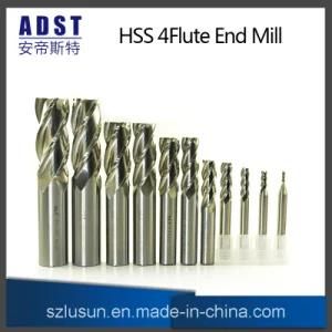 4flute High Quality Parallel Shank HSS Milling Cutter