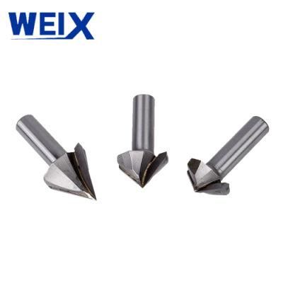 Weix 12mm 12.7mm Hot Sale Shank CNC Router Carbide V Bit Cutting Tools Bits Arden 2 Flute Cutter 3D Vtool