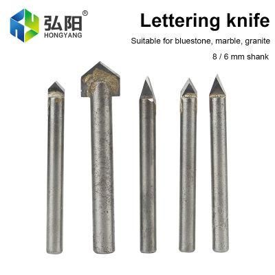 CNC Stone Milling Cutter Marble Blue Stone Carving Knife Ceramic Tile Drilling Alloy Lettering Engraving Machine Tool