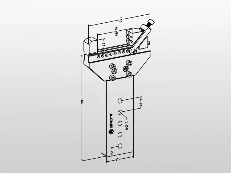 a-One Precise Adjustable Wire-Cutting Vise for Wedm 3A-200009