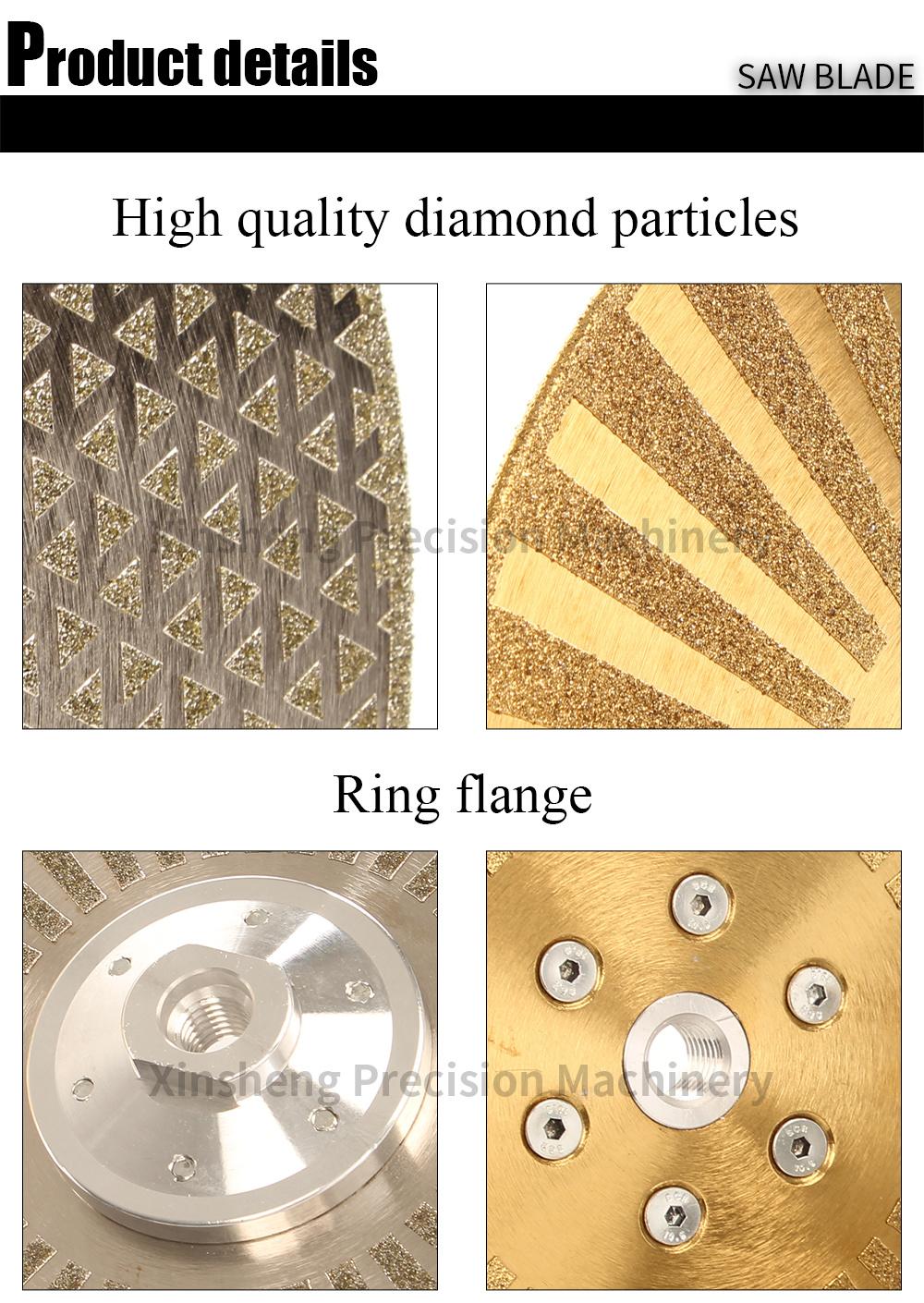 Pilihu Coated Electroplated Turbo Diamond Disc Granite Saw Blade for Granite Marble Cutting