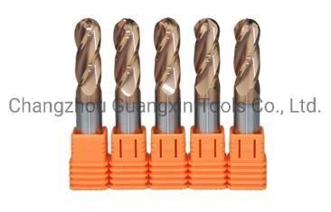 High Quality Nano Bronze Coating Ball Nose Milling Cutter