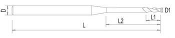Handy Solid Carbide Long Neck End Mill CNC Cutter