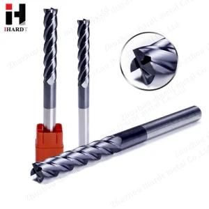 Coated Endmill CNC Milling Cutters 4 Flutes Length 250mm for Stainless Steel