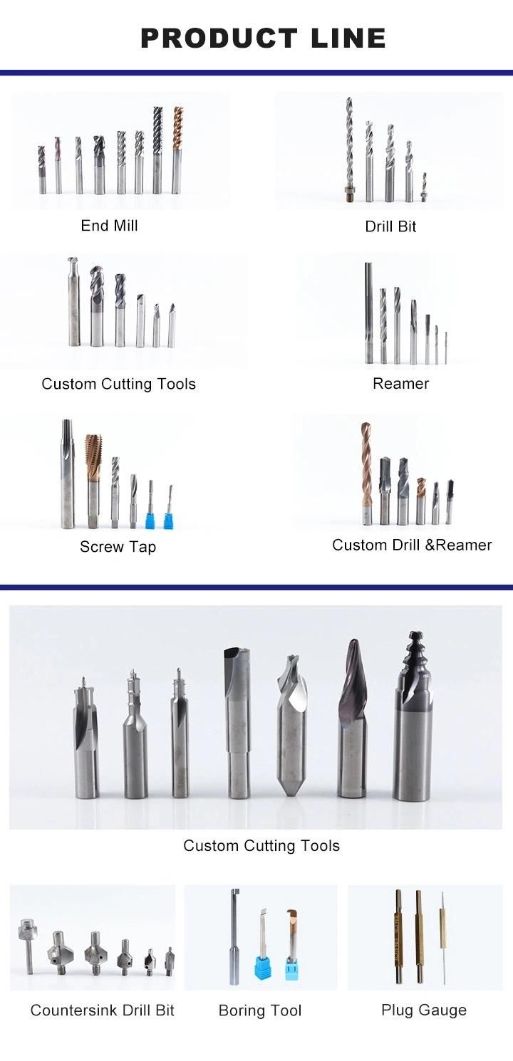 Solid Carbide 4 Flutes Straight Slot Reamer for Processing Heat Resistant Alloys