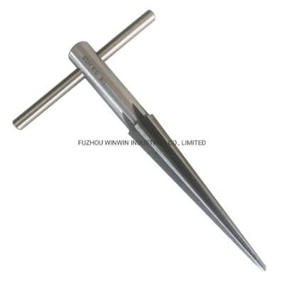 1/8-5/8inch 6 Fluted Bridge Pin Hole Reamer Handheld Reamer T Handle Tapered Chamfer Reaming (WW-TR02)