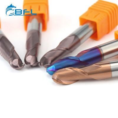 Bfl R0.5*4*2*50-2f Ball Nose Carbide End Mill Bull Nose Router Bits HRC45/55/65
