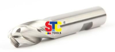 High Speed Steel Ball Nose End Mills with 4 Flutes