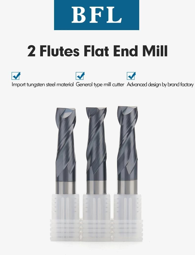 Bfl Square End Mills Flat Milling Cutter Carbide Endmill