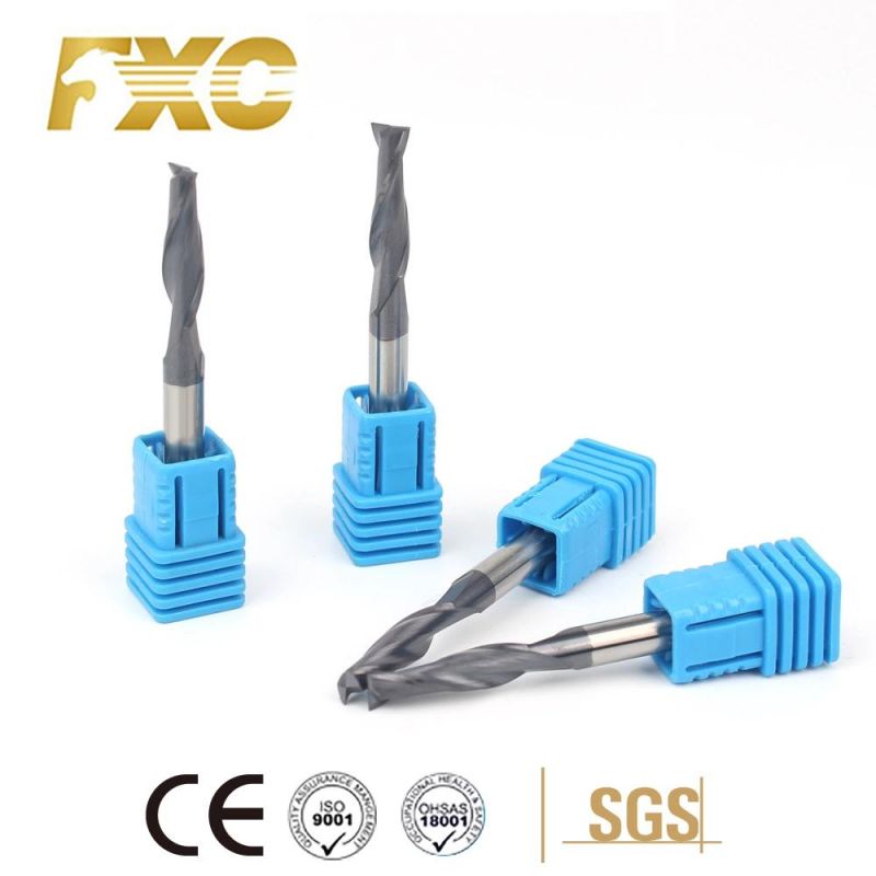 High Precision 2 Flutes HRC45 Solid Carbide Square End Mill for Cutter