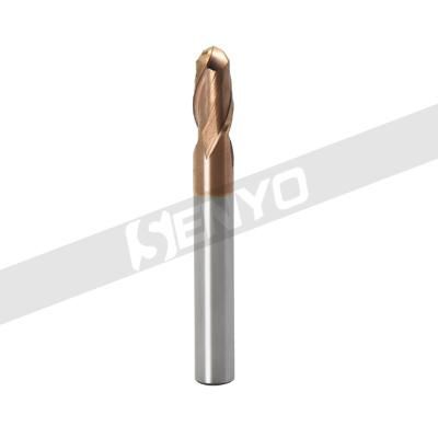 Senyo Carbide 2 Flutes Ball Nose End Mill Milling Tools for CNC