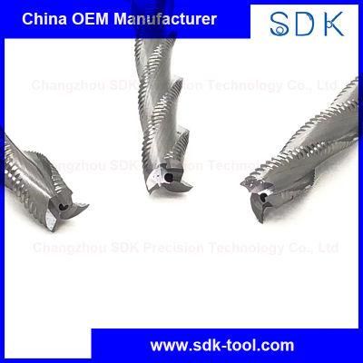 3 Flutes Single Straight Hole OEM Customized Solid Carbide Roughing Milling Tools for Aluminum
