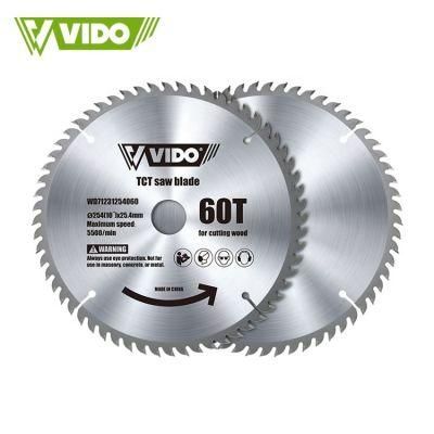 Vido 10in 254mm 60t Tungsten Carbide Tipped Tct Large Circular Saw Blade for Wood Cutting
