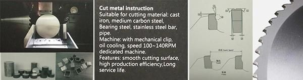 Cermet Tip Circular Saw Blade 285X72t for Steel Cutting.