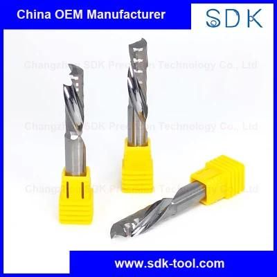 One Flute Woodworking Compression Carbide Router Bits for Wood and MDF