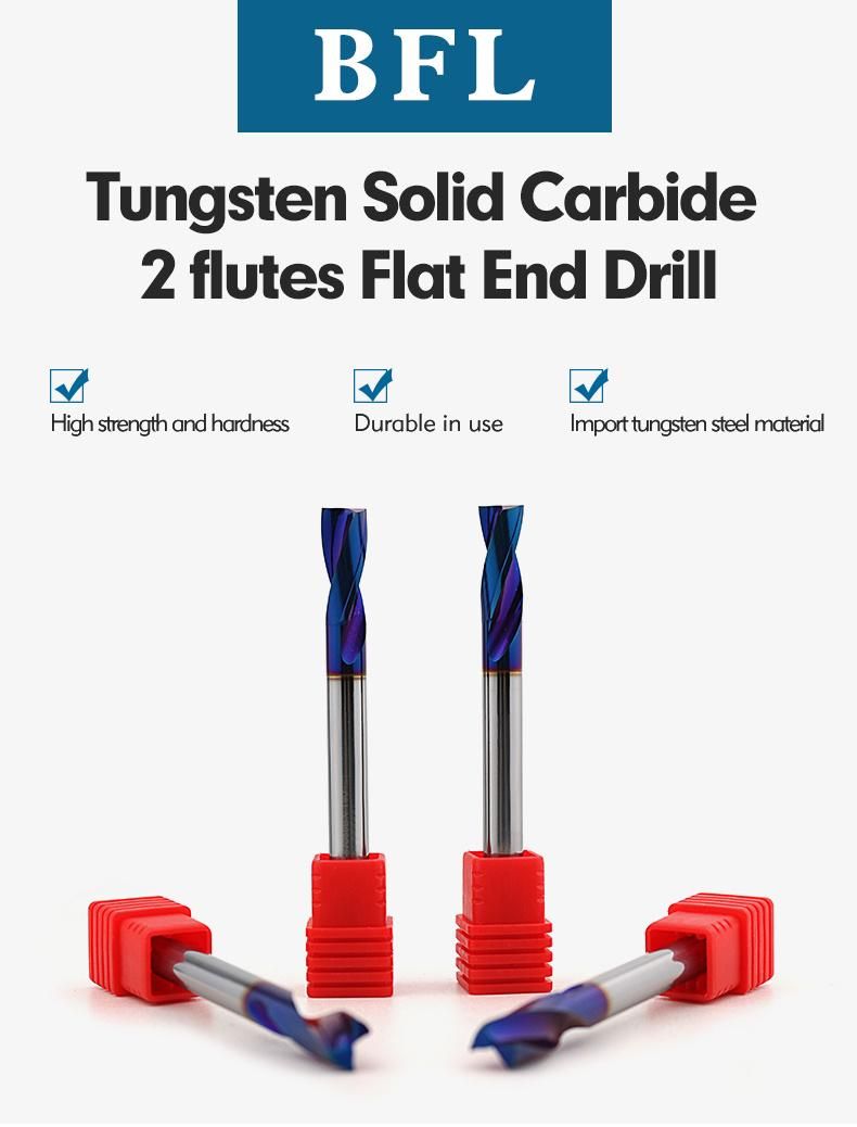 Bfl Tungsten Carbide Flat Bottom Drill for CNC Machine Drilling Metal