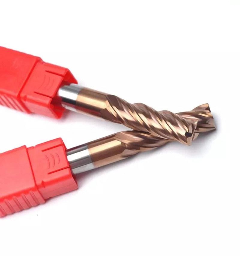 Obt Cutting Tools China Made Solid Premium Altin Coated 4 Flute 6mm Diameter Carbide End Mill