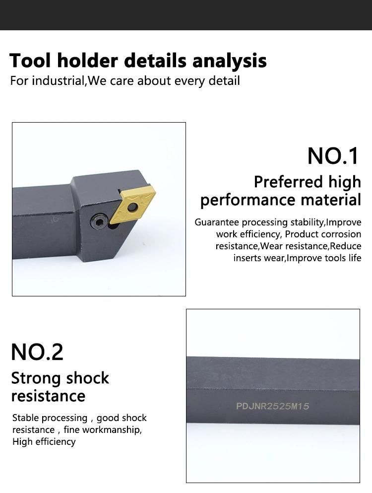 Cutting Tool Carbide P Type External Turning Tools CNC Carbide Cutting Turing Tools Holders Pdjnr2525m15