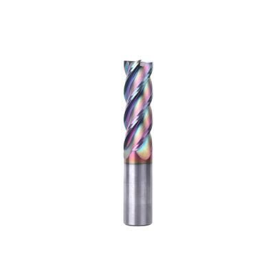 High Feed CNC Carbide End Mill Cutters 4 Flutes Square End Mill HRC55 Carbide Milling Tool Wood End Mills