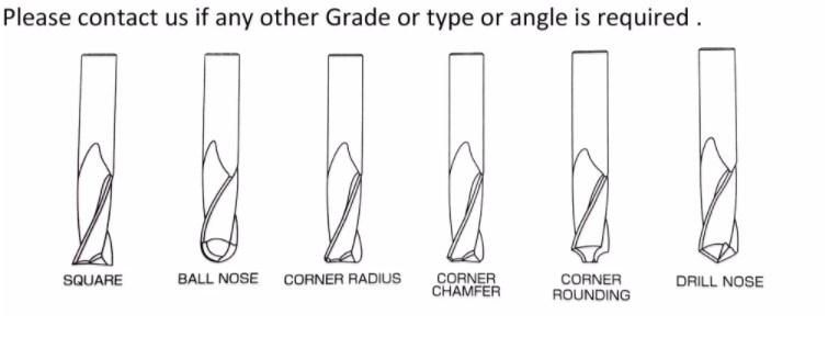 Cemented Carbide 4 Flutes Endmill for Process Stainless Steel