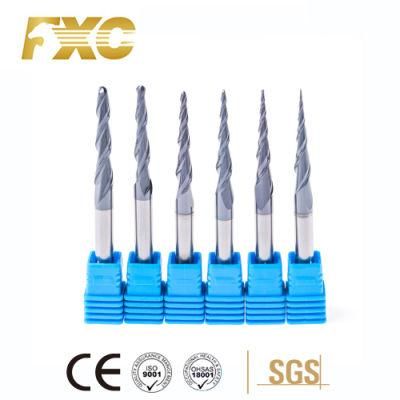 High Speed Cutting HRC55 Carbide Taper Ball Nose End Mill for Wood