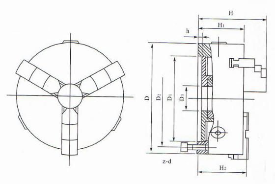 3 Jaw Chuck for Metal Spinning Machine Lathe_Chuck K11