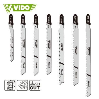 Vido HSS Hcs T119bo Cutting Tool T-Shank Super Speed Steel Jig Saw Blade Clean for Wood