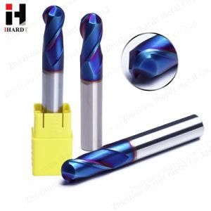 HRC65 Ultra Micro Grain Carbide 2 Flute Ball Nose End Mill CNC Milling Cutter Cutting Tools