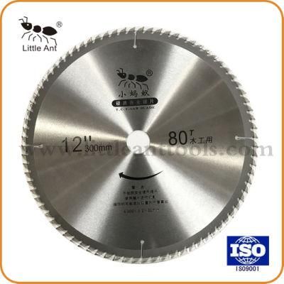 12&quot; 80t Hardware Tools Circular Carbide Cutting Disk Tct Saw Blade for Wood &amp; Aluminum