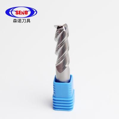 3flutes HRC45 Carbide Flatted Square End Mill for Aluminium