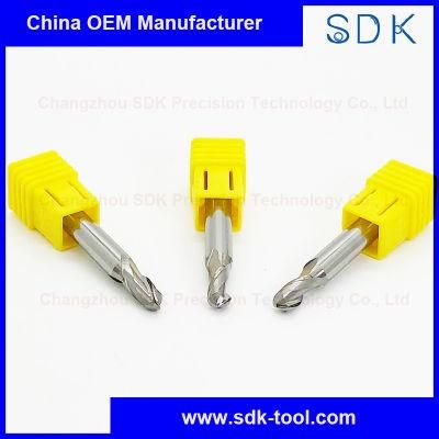Tungsten Carbide Two Flute Ball End Mills Cutters for Aluminium