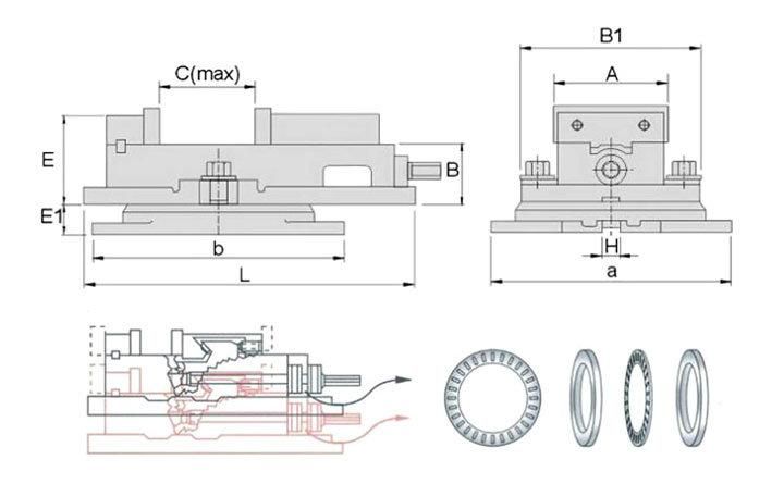 CNC Milling Machine Accessoriesprecision Angle Fixed Type Tool Machine Vise (4 " 6" 8 " ZT-LV40)