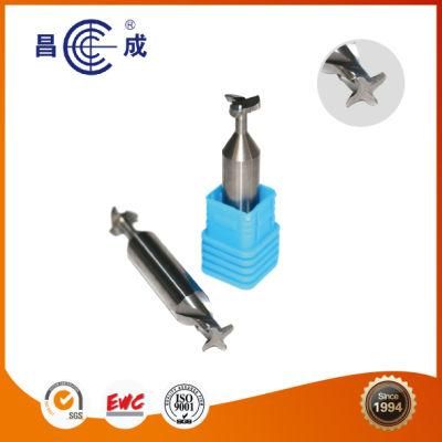 Double Head 3 Flutes T Type End Mill for Milling Side Groove