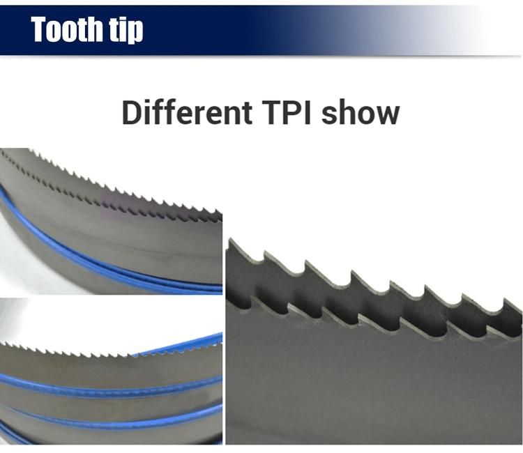 Long Service Life Spring Steel Carbide Tipped Bandsaw Blade for Cutting Metal Wood Leather etc.