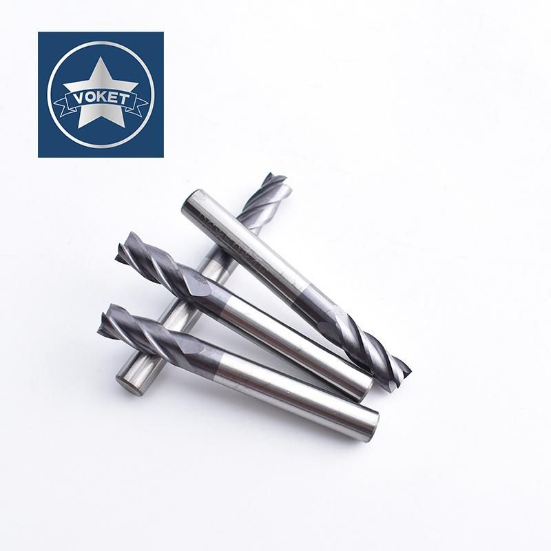 60° Solid Tungsten Carbide End Mill 4 Flutes Square Mills Milling Cutter 1mm 1.5mm 2mm 2.5mm 3mm 4mm 5mm 6mm 8mm 10mm HRC60 for Stainless Steel