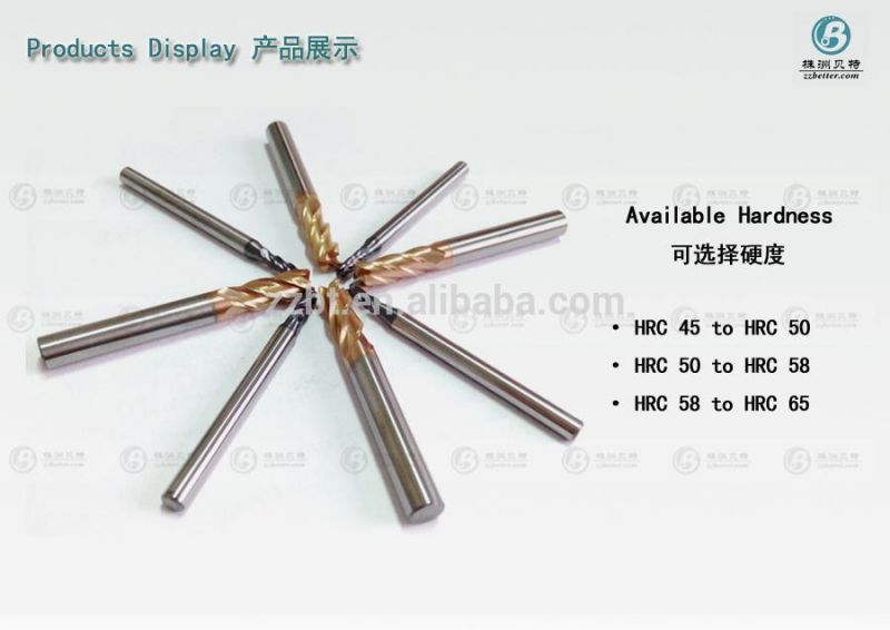 55HRC Square End Mill Ball Nose End Mill Coner Radius End Mill