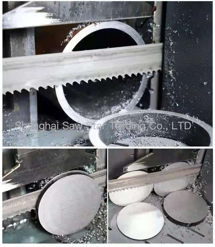 M42 4/6tt Bimetal Band Saw Blade for Sawing Thick Wall Pipe Structural Metal Side by Side