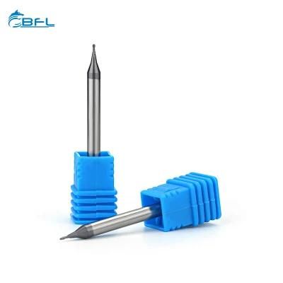 Bfl Carbide 2 Flutes Micro Ball Nose End Mill Cutter R0.35*1.4*D4*50*2f HRC58