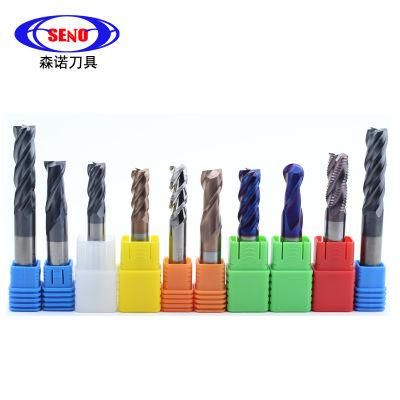 CNC Tungsten Cemented Carbide Tools HRC45/HRC55/HRC60/HRC65 Flat Ballnose Radius End Mill Milling Cutter
