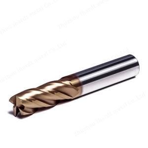 4 Flute Super Micro Grain Solid Carbide Flattened End Mills HRC60