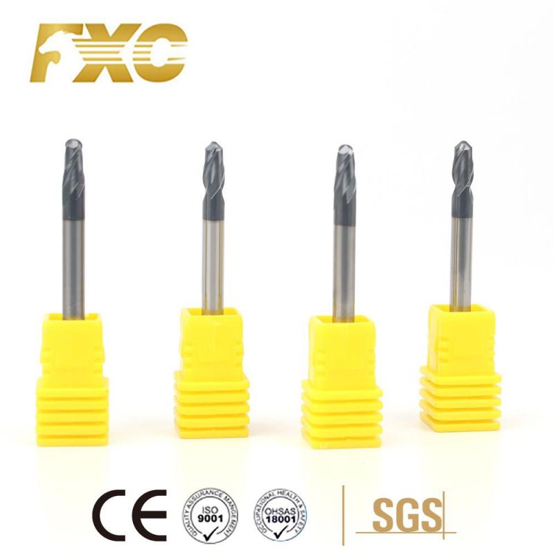 2 Flutes HRC45 Solid Carbide Ball Nose End Mill Diamond Milling Cutter