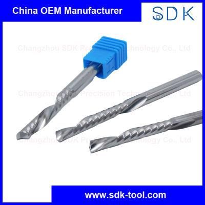 China Manufacturer Solid Carbide Down Cut One Flute End Mill for Wood