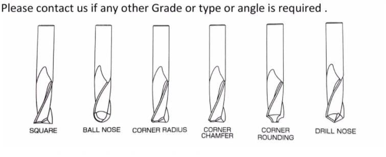 Tungsten Cemented Carbide 3 Flutes Endmill for Stainless Steel Made in China