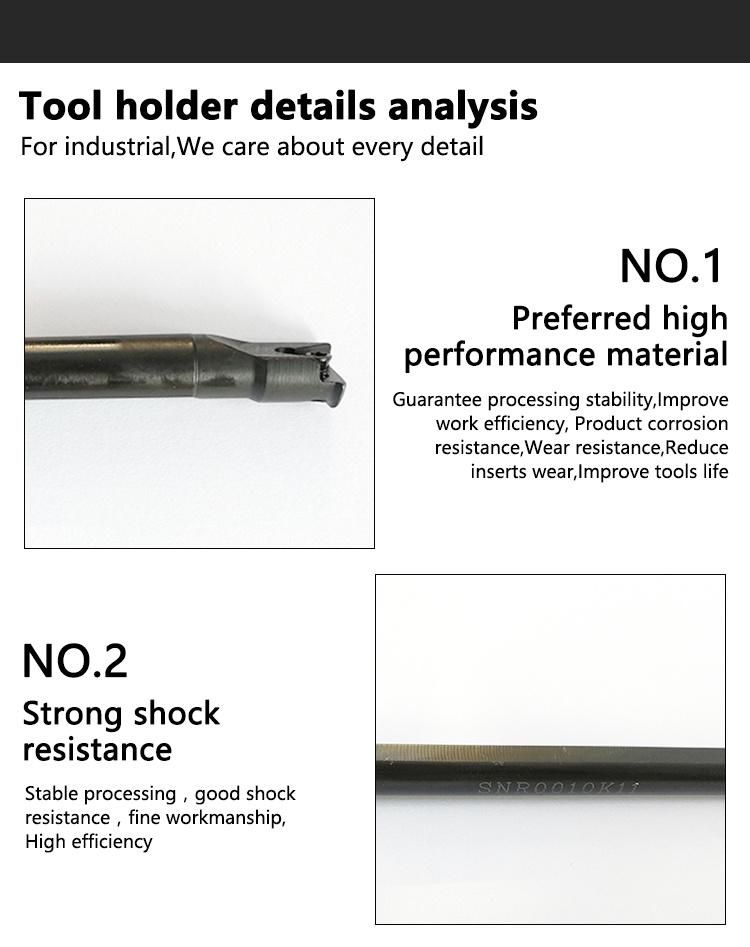 China Products Seno CNC Lathe Tools Internal Thread Holder Snr0016m16